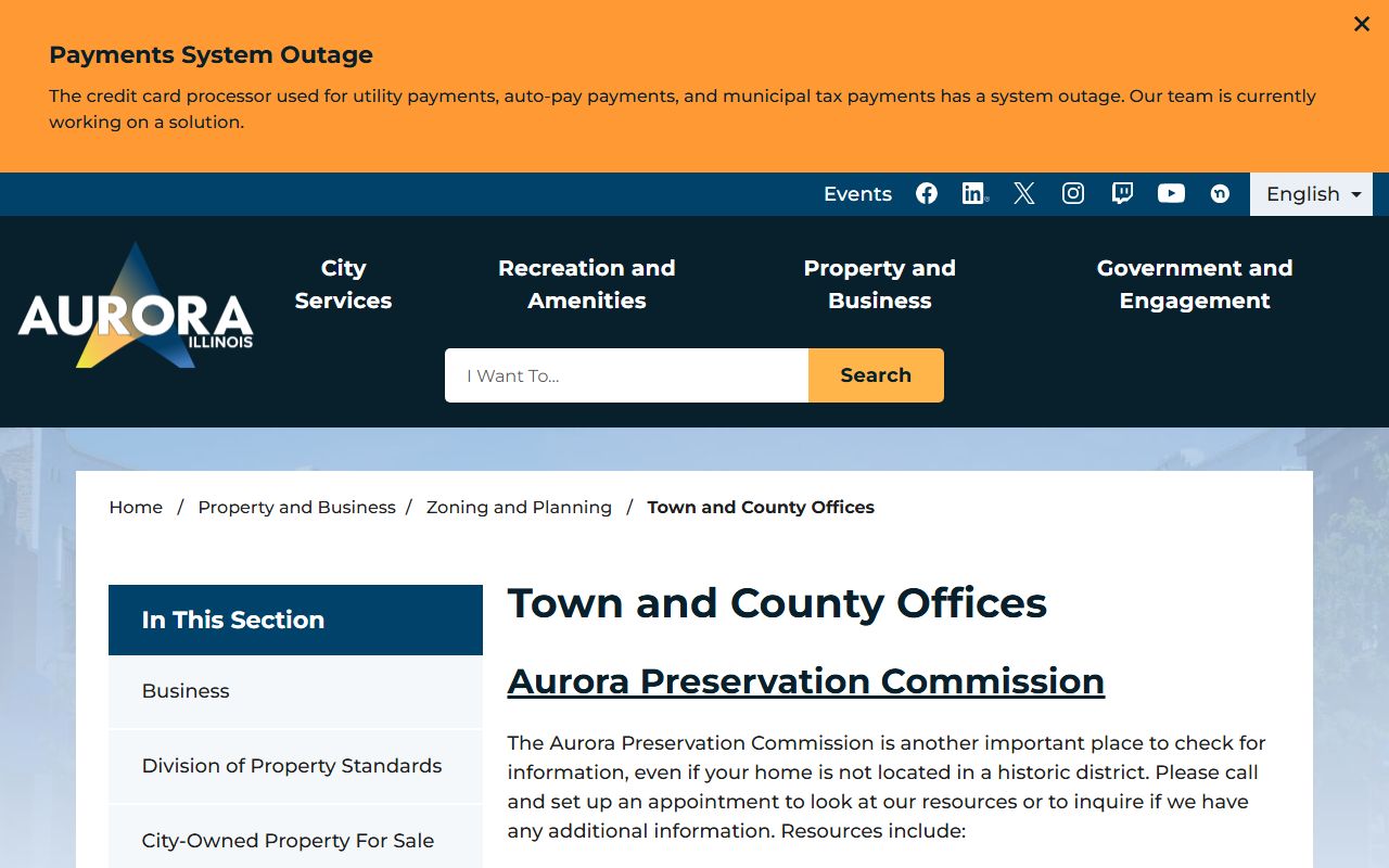 Aurora White Pages county offices resource page