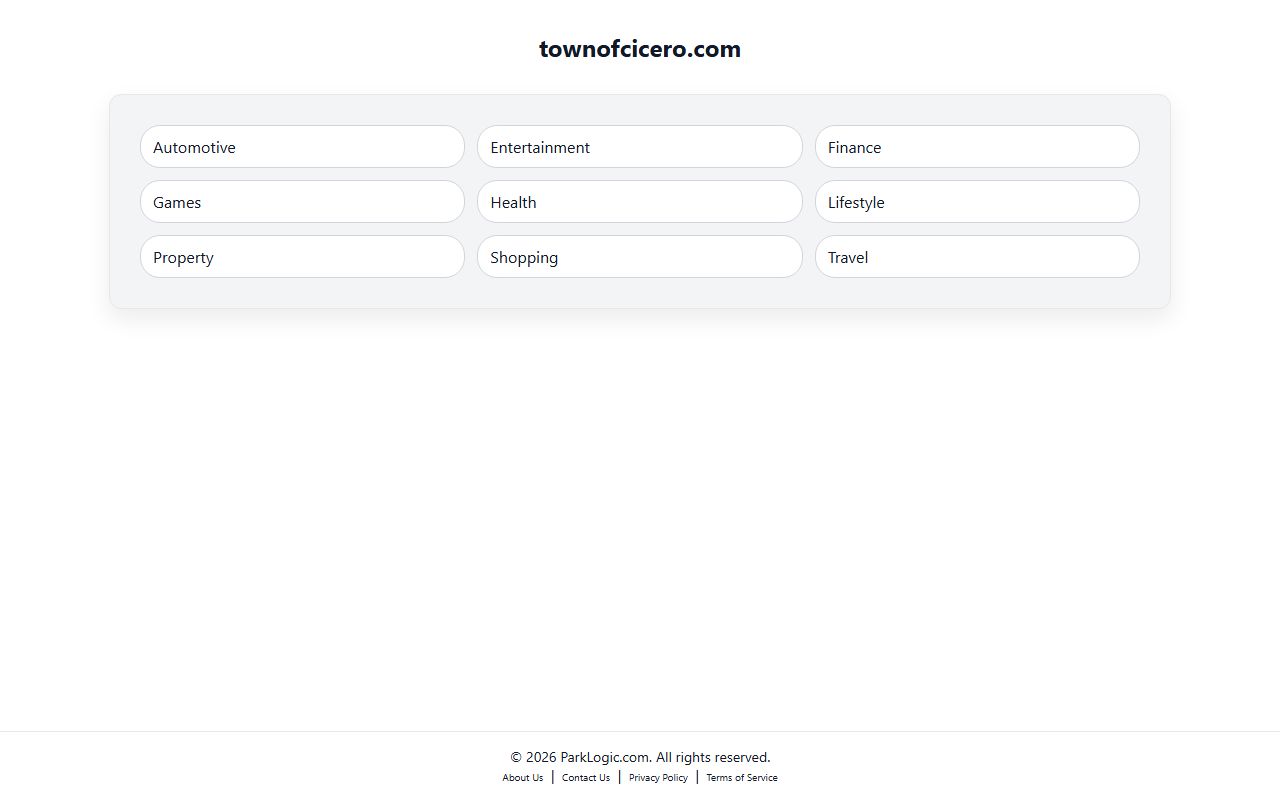 Cicero White Pages town government homepage showing services and contacts
