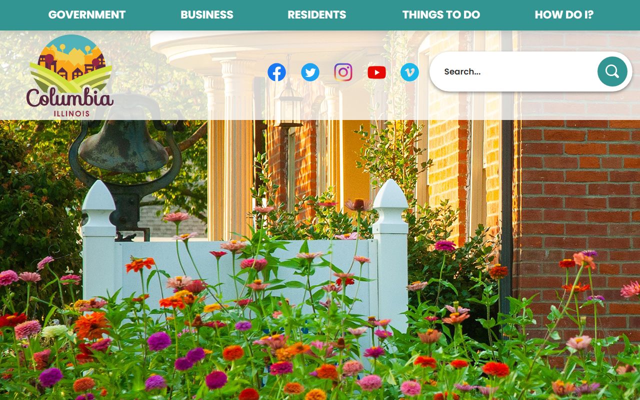 Columbia White Pages city government homepage