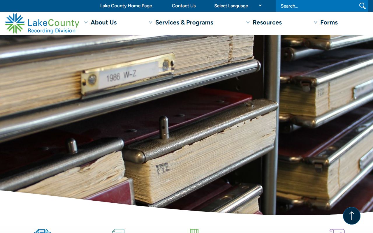 Lake County White Pages recording division page