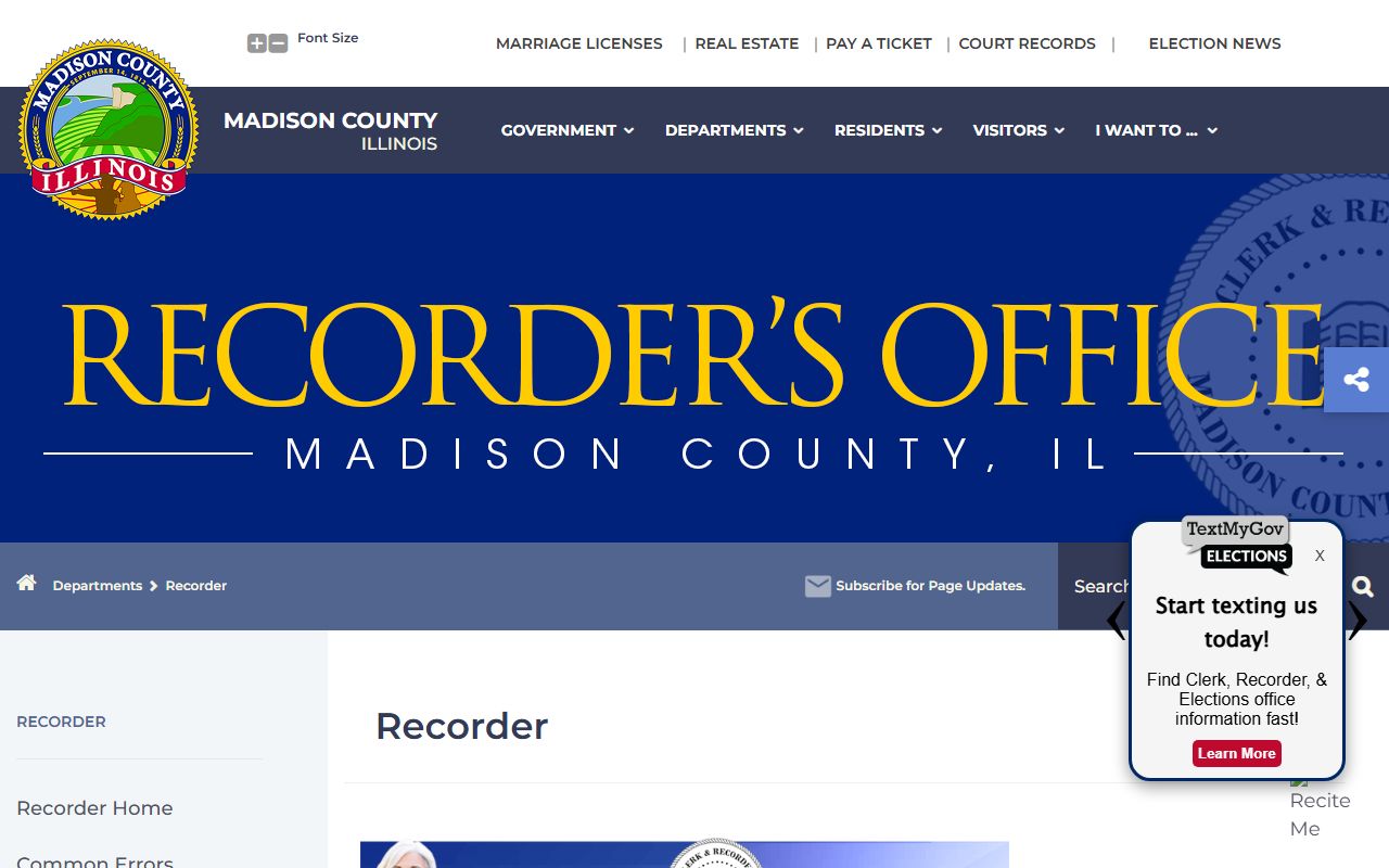 Madison County Recorder White Pages