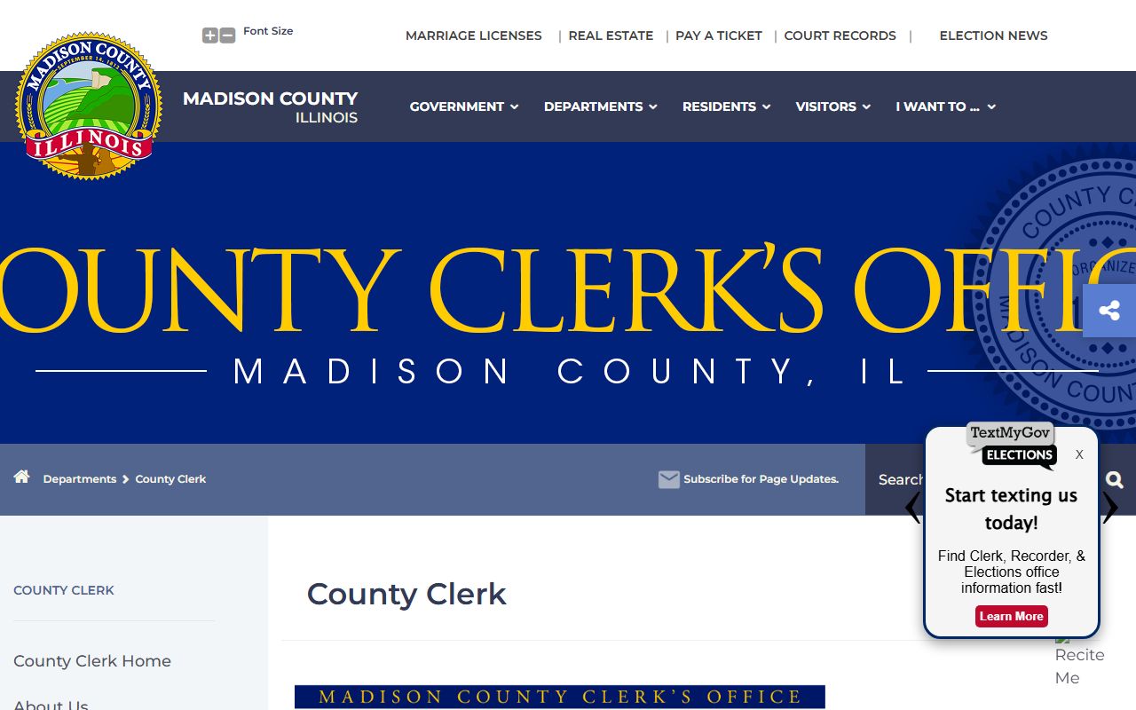 Madison County Clerk White Pages