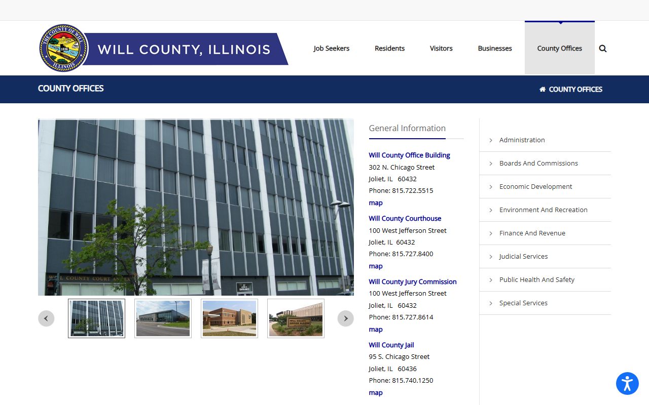 Will County White Pages county offices directory