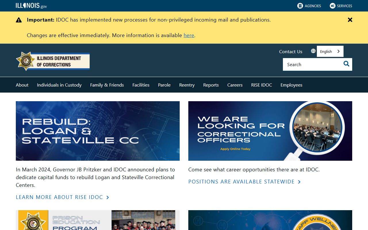 Illinois Department of Corrections for white pages offender search